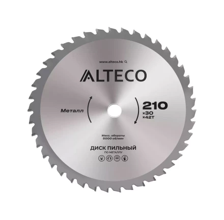 Диск пильный по металлу ALTECO 210x30x42T 83052 купить в Муравленко