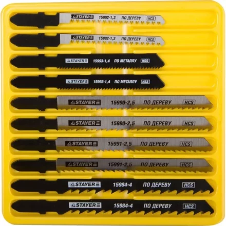 Набор STAYER &quot;PROFI&quot; Пилки &quot;МАСТЕР №2&quot; для эл/лобзика, по дереву и металлу, EU-хвост., 10шт 15981-H10-2 купить в Муравленко