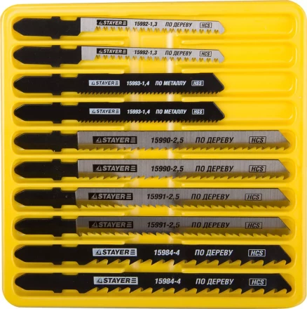 Набор STAYER &quot;PROFI&quot; Пилки &quot;МАСТЕР №2&quot; для эл/лобзика, по дереву и металлу, EU-хвост., 10шт 15981-H10-2 купить в Муравленко
