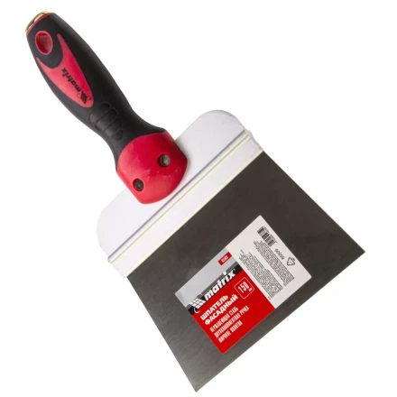 Шпатель фасадный из нержавеющей стали Matrix, 150 мм, двухкомпонентная ручка, широкое полотно, 85509 купить в Муравленко
