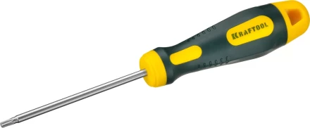Отвертка KRAFTOOL, Cr-Mo-V сталь, двухкомпонентная противоскользящая рукоятка, TORX Hole, №15x80мм 250077-15-080 купить в Муравленко