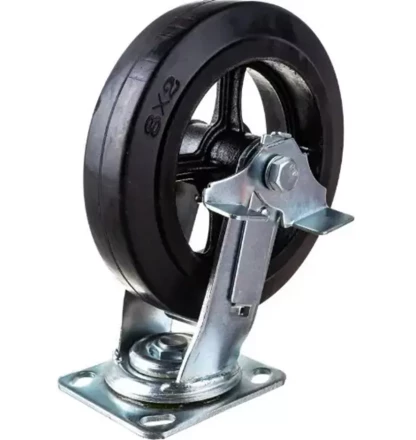 Колесо большегрузное поворотное SCdb 80 200 мм обрезиненное с тормозом РФ 1030005 купить в Муравленко