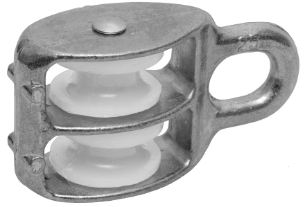 Блок ЗУБР двойной, оцинкованный, нейлоновый шкив, 6x20мм, 1 шт 4-304596-20 купить в Муравленко