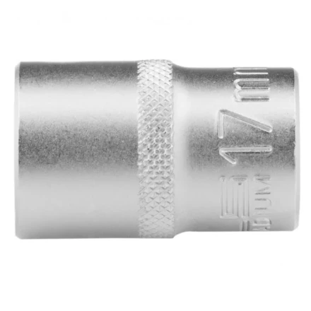 Головка торцевая 17 мм двенадцатигранная CrV под квадрат 1/2 хромированная Stels 13662 купить в Муравленко