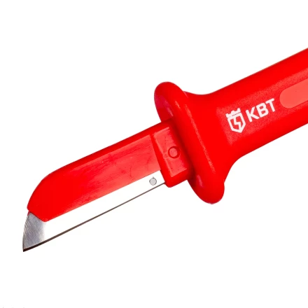 Нож монтерский диэлектрический КВТ НМИ-15 с частично изолированным прямым лезвием (86567) купить в Муравленко