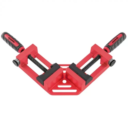 Струбцина угловая быстрозажимная 65/65 мм двухкомпонентные обрезиненные рукоятки Matrix 20322 купить в Муравленко