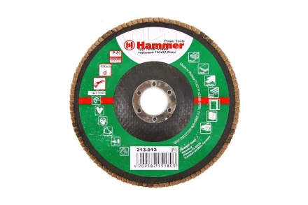 Круг Лепестковый Торцевой (КЛТ) HAMMER КЛТ 1 Ф150х22 Р80 213-012 купить в Муравленко