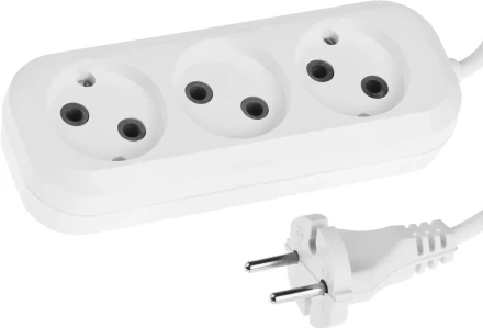 Удлинитель СИБИН электрический, ПВС сечение 0,75кв мм, 3 гнезда, макс мощн 1300Вт, 5м 55031-5 купить в Муравленко