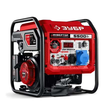 ЗУБР 5500 Вт, инверторный генератор с электростартером и розеткой АВР (СБИ-5500ЕА) купить в Муравленко