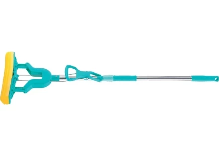 Швабра отжимная сложением 130 см губка PVA 26х5х4,5 см рукоятка телескопическая нержавеющая ТМ Elfe 93503 купить в Муравленко