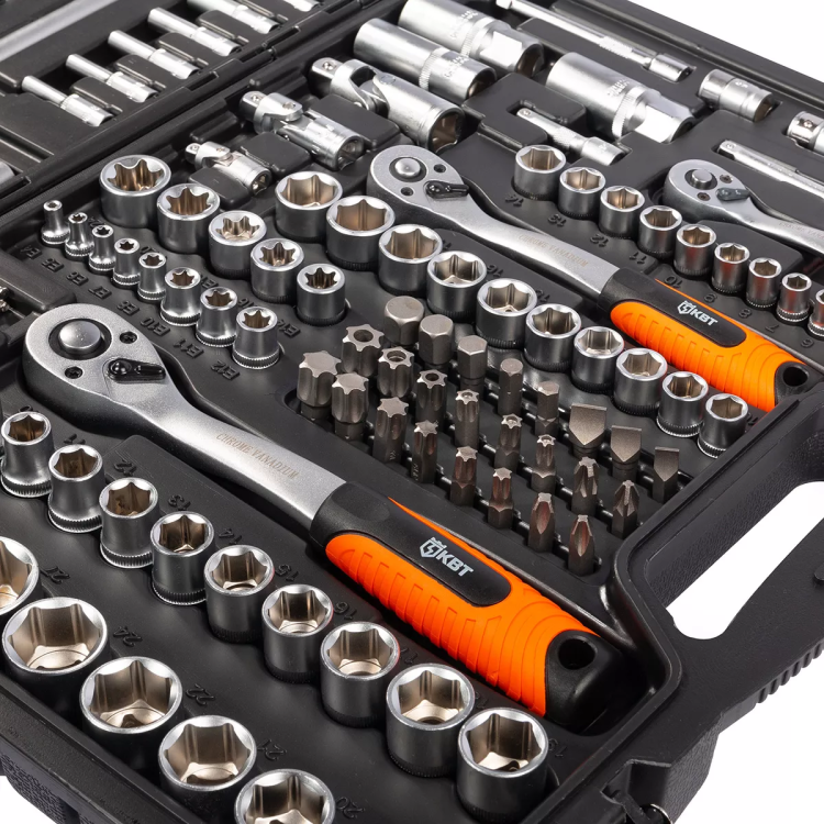 Набор автоинструмента КВТ НАИ-09/150 1/2", 1/4", 3/8", 150 предметов (92315) купить в Муравленко
