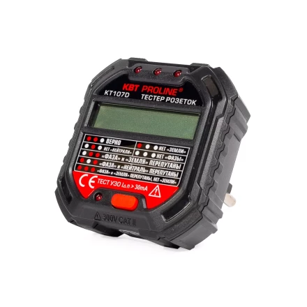 Тестер розеток и УЗО КВТ КТ 107D (86321) купить в Муравленко