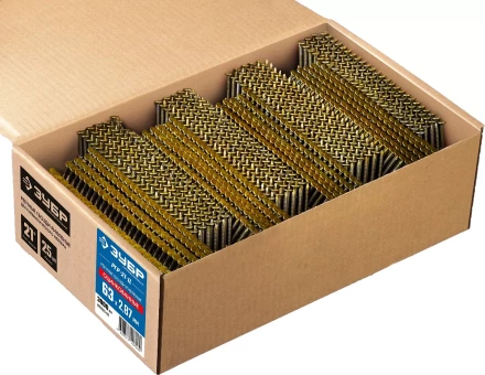 ЗУБР SN21 63 х 2.87 мм, реечные гвозди рифленые оцинкованные, 3000 шт (305393-63) купить в Муравленко