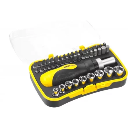 Набор STAYER &quot;MASTER&quot; &quot;HERCULES&quot;: Отвертки, реверс отвертка, биты 35шт, адаптер для торц голов, торц голов 9шт, 46 предм 25084-H46 купить в Муравленко