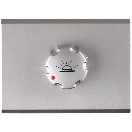 Диммер СВЕТОЗАР &quot;ЭФФЕКТ&quot; без вставки и рамки, цвет светло-серый металлик, 60-500Вт SV-54442-SM купить в Муравленко