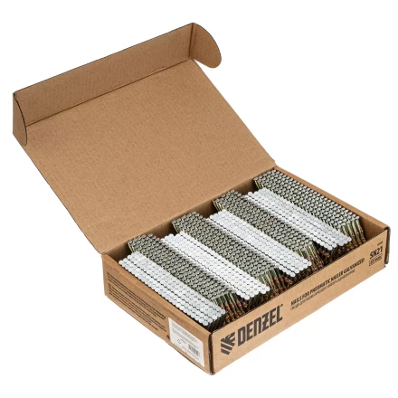 Гвозди для пнев. нейлера (оцинк.), длина - 65 мм, диам. - 2,9 мм, 2000 шт. Denzel 57685 купить в Муравленко