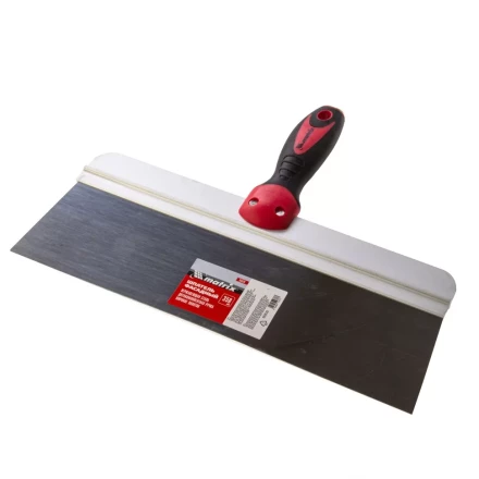 Шпатель фасадный из нержавеющей стали, 350 мм, двухкомпонентная ручка, широкое полотно Matrix 85539 купить в Муравленко