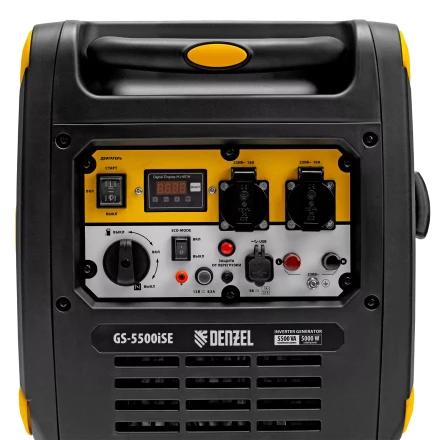 Генератор инверторный Denzel GS-5500iSE, 5,5 кВт, 230 В, закрытый корпус,электростартер купить в Муравленко
