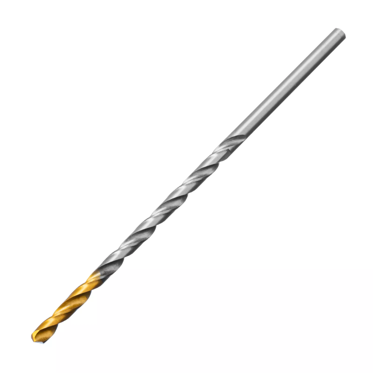 Сверло спиральное по металлу 4 х 119 мм, Р6М5, Golden Tip, удлиненное Denzel 718250 купить в Муравленко