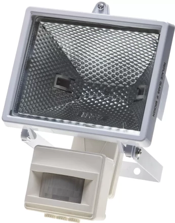 Прожектор галогеновый СВЕТОЗАР с датчиком движения, с дугой крепления под установку, цвет белый, 500Вт SV-57113-W купить в Муравленко
