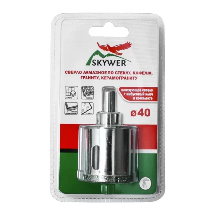 Сверло алмазное 10 мм (кафель,стекло,гранит,кераморганит) SKYWER купить в Муравленко