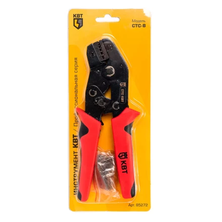 Пресс-клещи КВТ СТС-В с матрицами 0.25–6, 6–16 для опрессовки втулочных наконечников (набор) (85272) купить в Муравленко