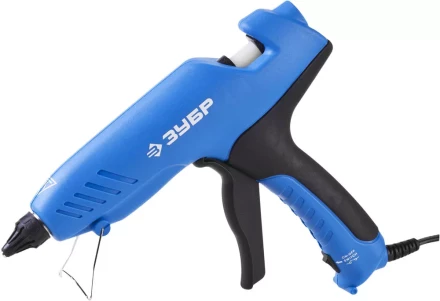 Пистолет ЗУБР клеевой (термоклеящий), эл, эргоном рукоятка, выключатель на рукоятке, рабоч темп 193град, d=12мм, 100Вт 06851-80-12_z02 купить в Муравленко