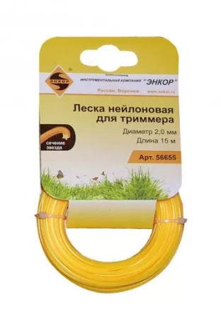 Леска нейл. для трим.,ф2,0ммх15м, звез Энкор 1/12 56655 купить в Муравленко