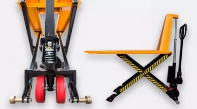 Рохля гидравлическая PROLIFT с ножничным подъемом JF-1000 колеса полиуретан вилы 1150x550 мм купить в Муравленко