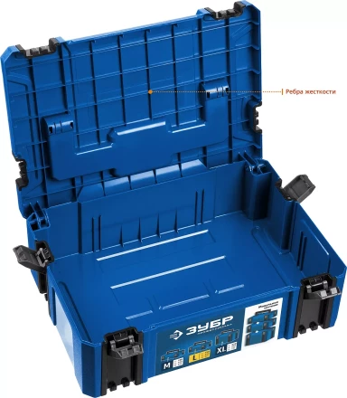 ЗУБР МОДУЛЬ-15, 440 х 310 х 150 мм, (17), размер L, пластиковый ящик для инструментов, Профессионал (38165-15) купить в Муравленко