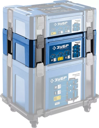 ЗУБР МОДУЛЬ-15, 440 х 310 х 150 мм, (17), размер L, пластиковый ящик для инструментов, Профессионал (38165-15) купить в Муравленко