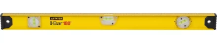 Уровень STAYER &quot;MASTER&quot; &quot;I-Bar&quot; РЕЛЬС двутавровый, 3 противоударных ампулы (1 поворотная на 360 град), линейка, 80см 3470-080_z01 купить в Муравленко