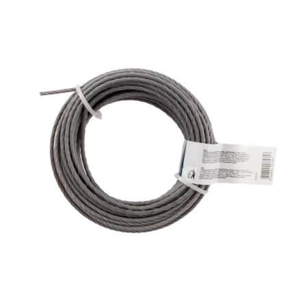 Леска для триммера квадратная витая, армированная алюминием, 3.0 мм х 10 м, Россия Сибртех 962005 купить в Муравленко