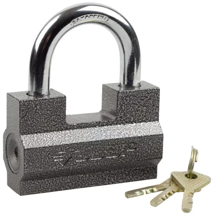 Замок ЗУБР &quot;МАСТЕР&quot; навесной, повышенной защищенности, дисковый механизм секрета, ключ 7 &quot;пинов, 85х55мм 37201-7_z01 купить в Муравленко