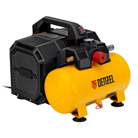 Компрессор Denzel DLS750/6 58019 безмасляный малошумный 750 Вт, 140 л/мин,ресивер 6 л купить в Муравленко
