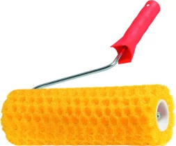 Валик "СТРУКТУРНЫЙ" поролоновый с ручкой "горошек" 230 мм D - 80 мм MATRIX 80222