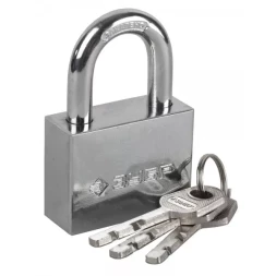 Замок ЗУБР "МАСТЕР" навесной, стальной корпус, закаленная дужка, 60мм 3710-60_z01