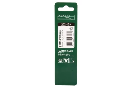 Сверло по металлу HAMMER Ф4х75мм (DR MT 4,0мм*75/43мм 2шт.) купить в Муравленко