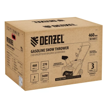 Бензиновая снегоуборочная машина Denzel SB 460 E, 99cc, эл.старт, шнек SnowCrusher купить в Муравленко