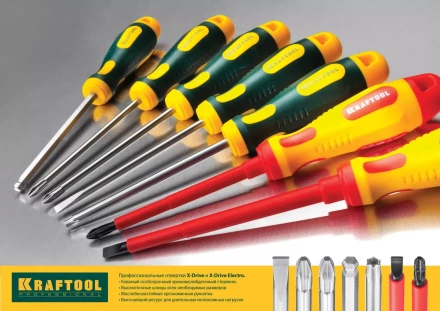 Отвертка KRAFTOOL, Cr-Mo-V закалённый стержень, двухкомпонентная противоскользящ рукоятка, PH 2x100мм 25008-2-100 купить в Муравленко