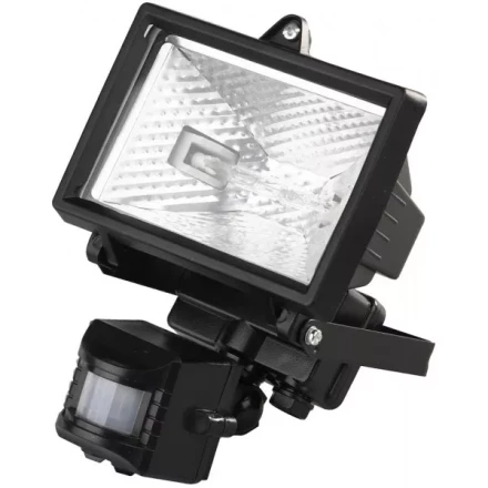 Прожектор галогеновый СВЕТОЗАР с датчиком движения, с дугой крепления под установку, цвет черный, 150Вт SV-57111-B купить в Муравленко