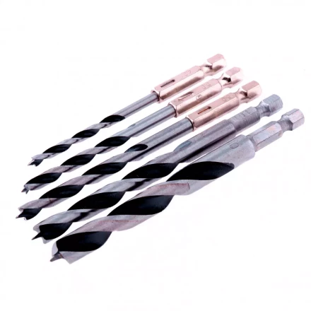 Набор сверл по дереву 4-5-6-8-10 мм 5 шт шестигранный хвостовик пластиковый кейс Matrix 70283 купить в Муравленко