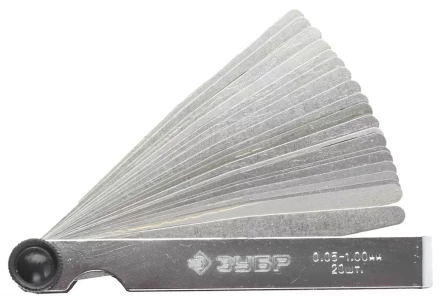 Набор ЗУБР &quot;МАСТЕР&quot; Щупы автомобильные, 0,05 - 1,00мм, 20шт 4325-H20_z01 купить в Муравленко