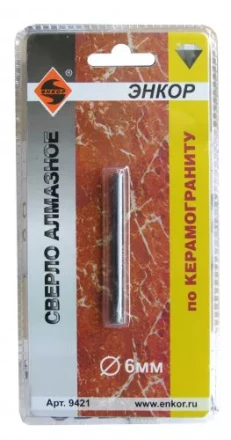 Сверло алмазное по керамограниту ф 6 мм 9421 купить в Муравленко