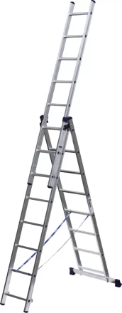 Лестница СИБИН универсальная, трехсекционная со стабилизатором, 8 ступеней 38833-08 купить в Муравленко