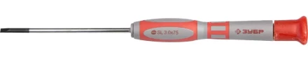 Отвертка ЗУБР &quot;МАСТЕР&quot; для точных работ, Cr-V, SL 3,0x75мм 25631-3.0-075 купить в Муравленко