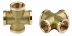 Крестовина GENERAL FITTINGS латунь, г/г/г/г, 1/2&quot; 51049-1/2 купить в Муравленко