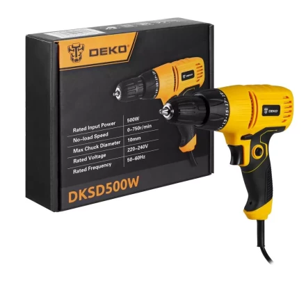 Дрель-шуруповерт сетевой DEKO DKSD500W, 063-4053 купить в Муравленко