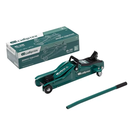 Домкрат гидравлический подкатной Сибртех 50830, 2 т, 85-330 мм, низкий подхват купить в Муравленко