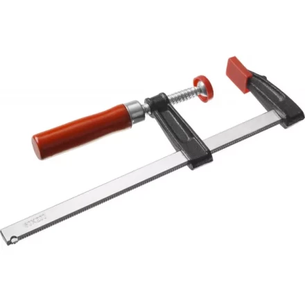 Струбцина ЗУБР "СТАНДАРТ", тип "F", деревянная ручка, стальная закаленная рейка, 50х200мм 32152-50-200 купить в Муравленко